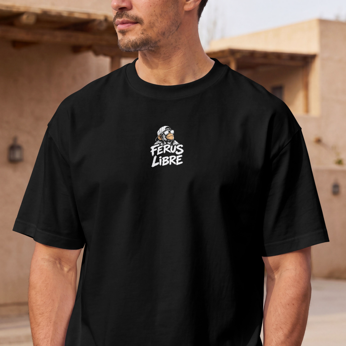 Ferus Libre Monkey Unisex Oversized T (black)