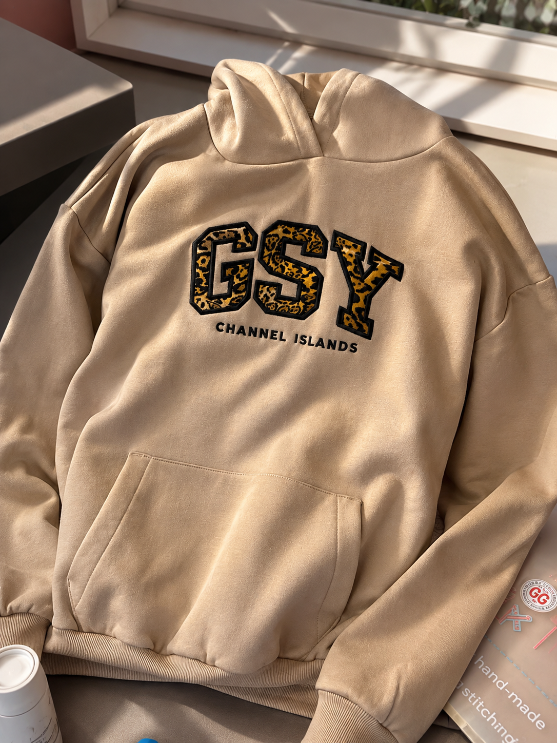 Guernsey Hood – Leopard Print Appliqué