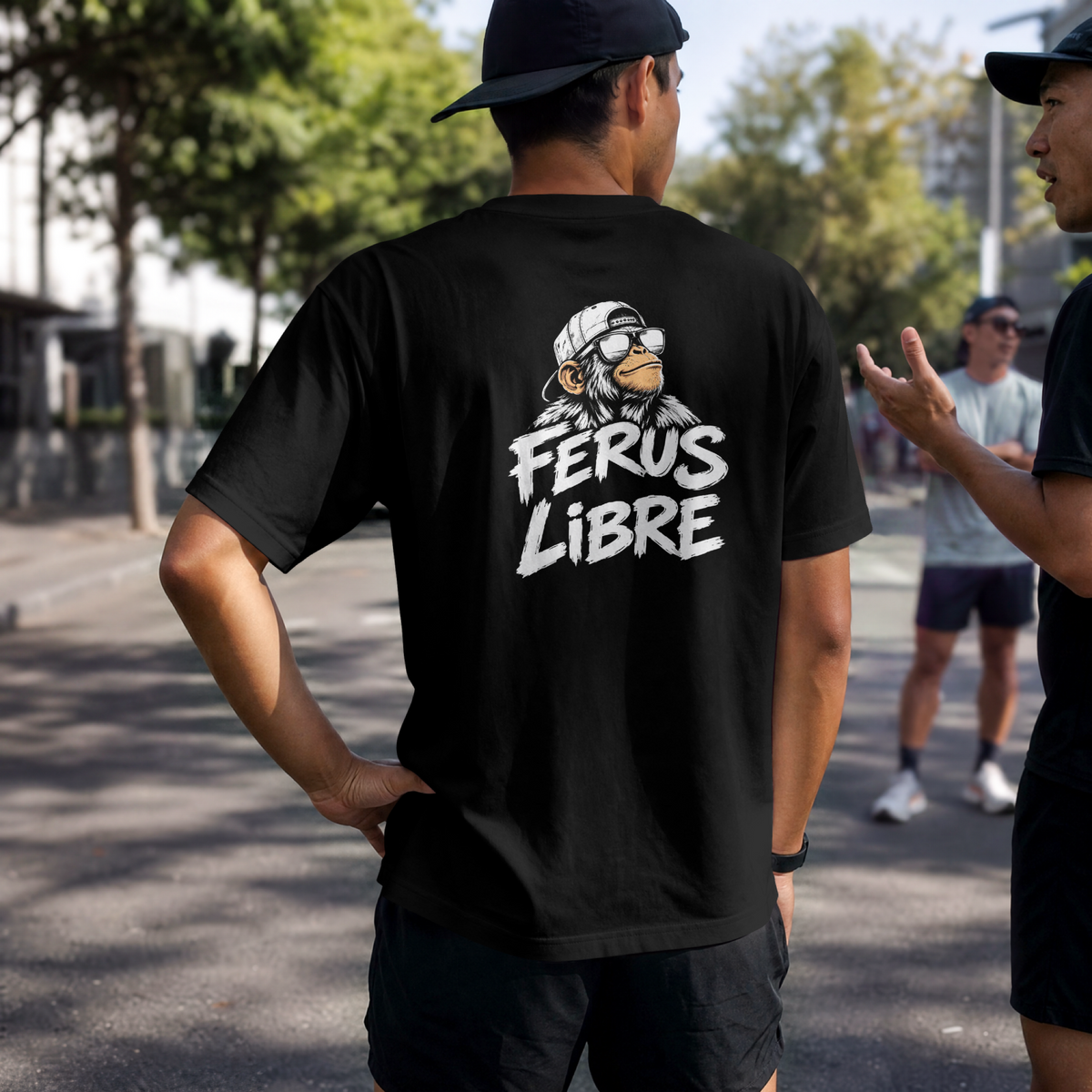 Ferus Libre Monkey Unisex Oversized T (black)