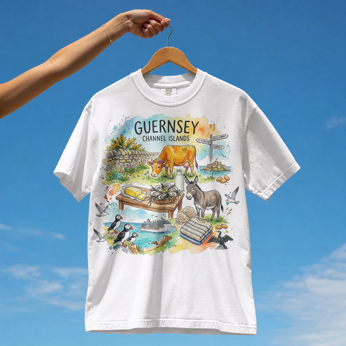 "Guernsey Goods" Unisex White T