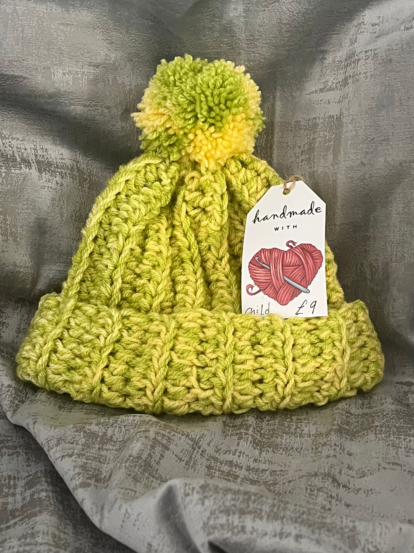 Crocheted Beanie with Pompom