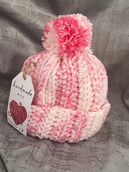 Crocheted Beanie with Pompom